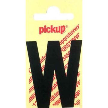 PLAKLETTER W 90MM ZWART NOBEL