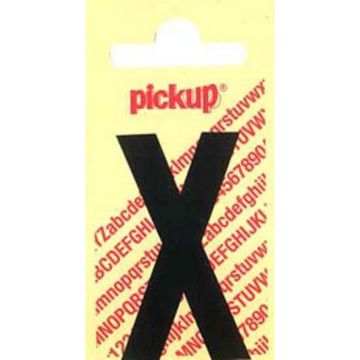 PLAKLETTER X 90MM ZWART NOBEL