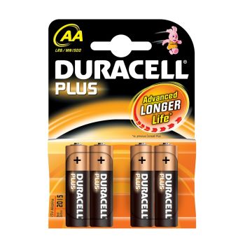 BATTERIJ 1.5V 4-ST MN1500 DURACELL PLUS