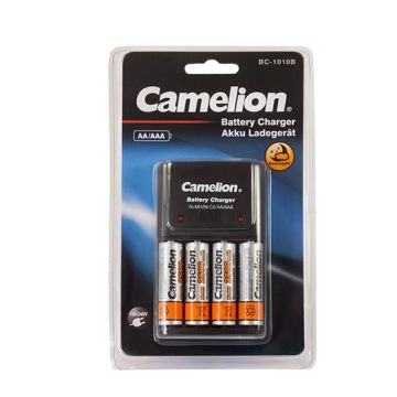 BATTERIJLADER + 4xAA NI-MH  CAMELION