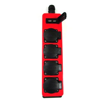VERDEELDOOS PVC 4XRA USB  IP44 QwattPro