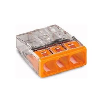 LASKLEMMEN WAGO 3-POL ORANJE 100-ST