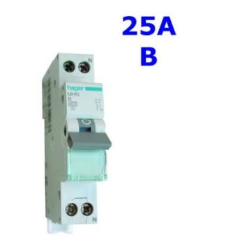 ZEKERING AUTOMAAT 1P+N B25A HAGER MHN525