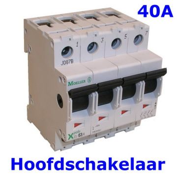 HOOFDSCHAKELAAR 4-POLIG 40A  EATON