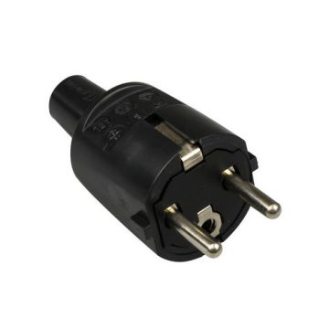 STEKKER RA PVC ZWART PENAARDE