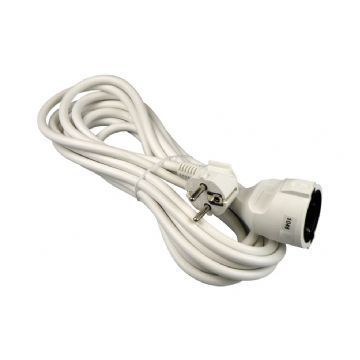 VERLENGKABEL  5-MTR 3x1.5 PVC WIT