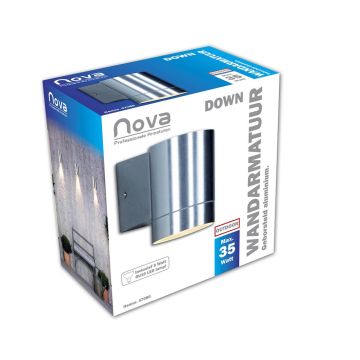 WANDLAMP NOVA DOWN LED ALU GEBORSTELD