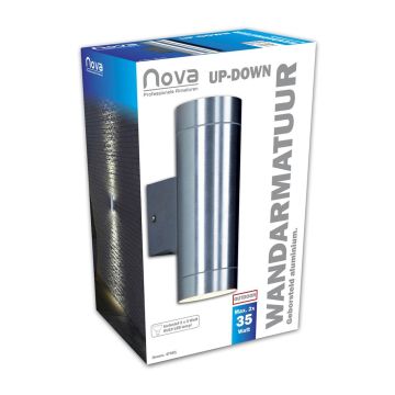 WANDLAMP NOVA UP-DOWN LED ALU GEBORSTELD