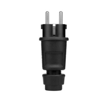 STEKKER RA ZWART PVC MET WARTEL