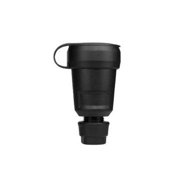 STEKKER CONTRA RA PVC ZWART MET WARTEL