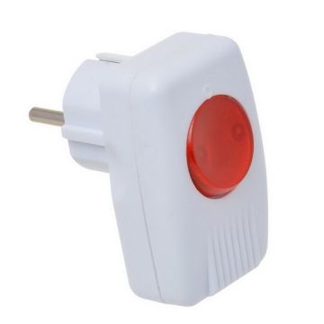 STEKKER RA M/SCHAKELAAR+LAMPJE