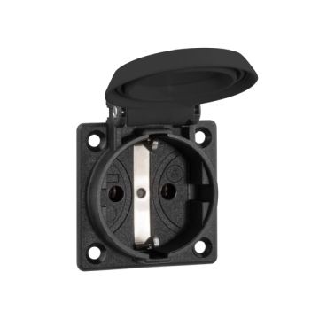 WANDC.DOOS INBOUW 16-AMP ZWART