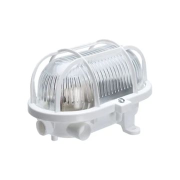 BULLEYE  60W GLAS KUNSTSTOF KORF WIT