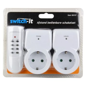SCHAKELSET AFSTANDBEDIENBAAR 2 STUKS