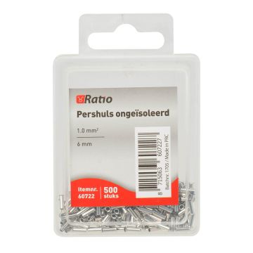 PERSHULS ONGEISOLEERD 1.0MM2 6MM 500ST