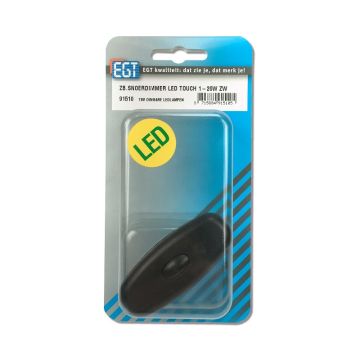 SNOERDIMMER LED TOUCH 1-20W ZWART
