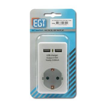STEKKERSTOPCONTACT RA + 2xUSB