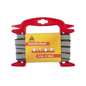 ROLLUIKENBAND GRIJS 18MM 5-MTR DELTAFIX