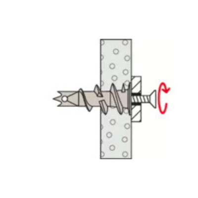 schroef indraaien met object Gipsplaat plug metaal